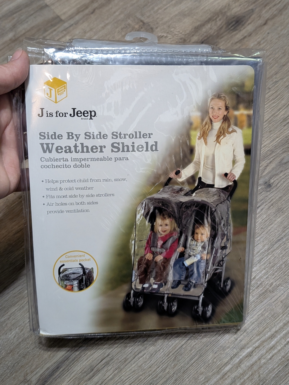 Jeep Clear Side-by-Side Stroller Weather Shield Cover